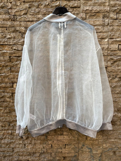 ZARA. Bomber tul detalles plateados