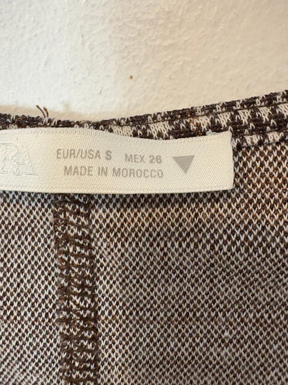 ZARA. Total look punto elástico cuadros