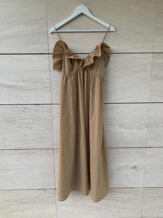 ZARA. Mustard textured back top. TS