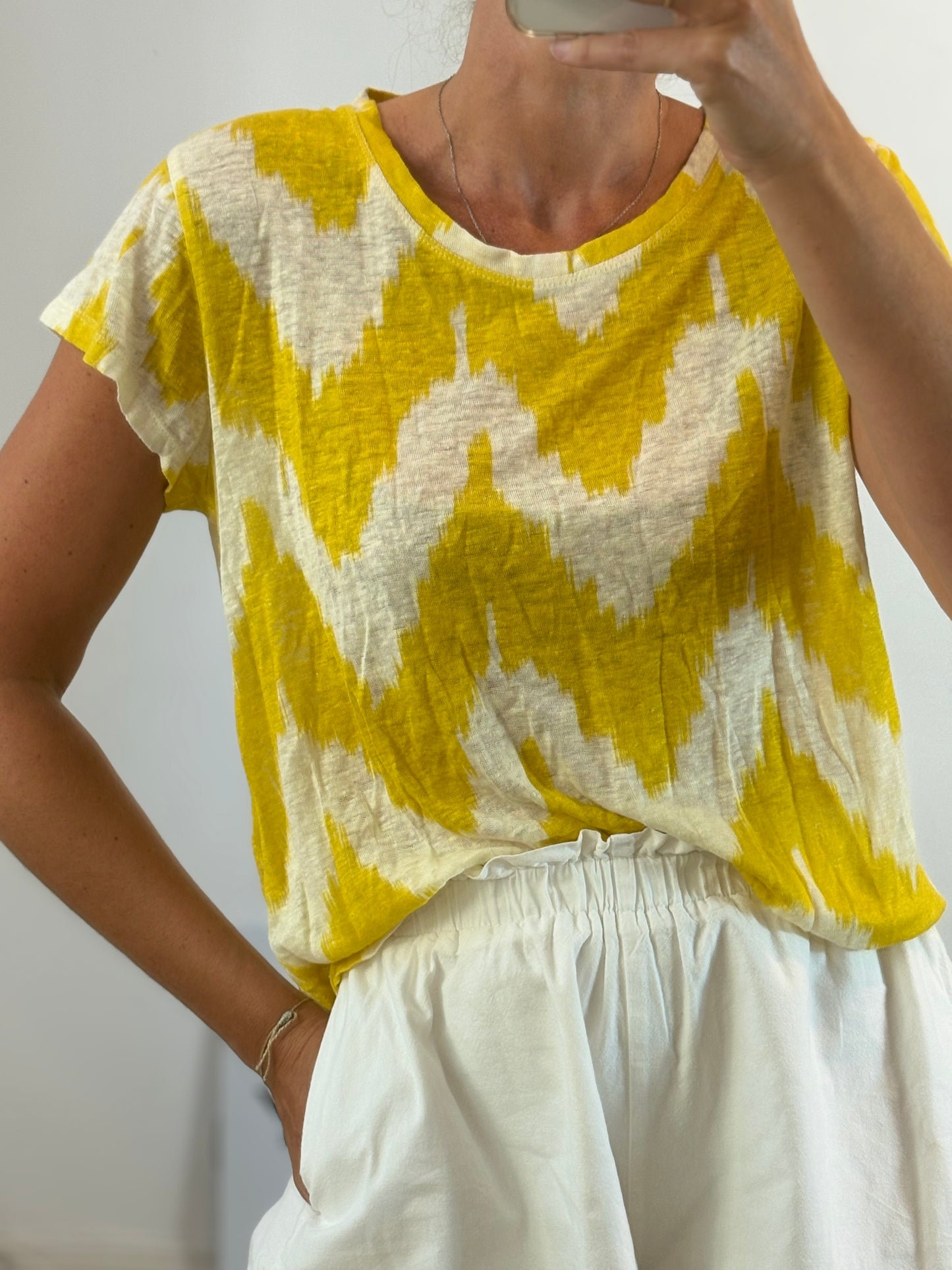 MAISON HAUSSMAN. Camiseta lino tie dye T.M