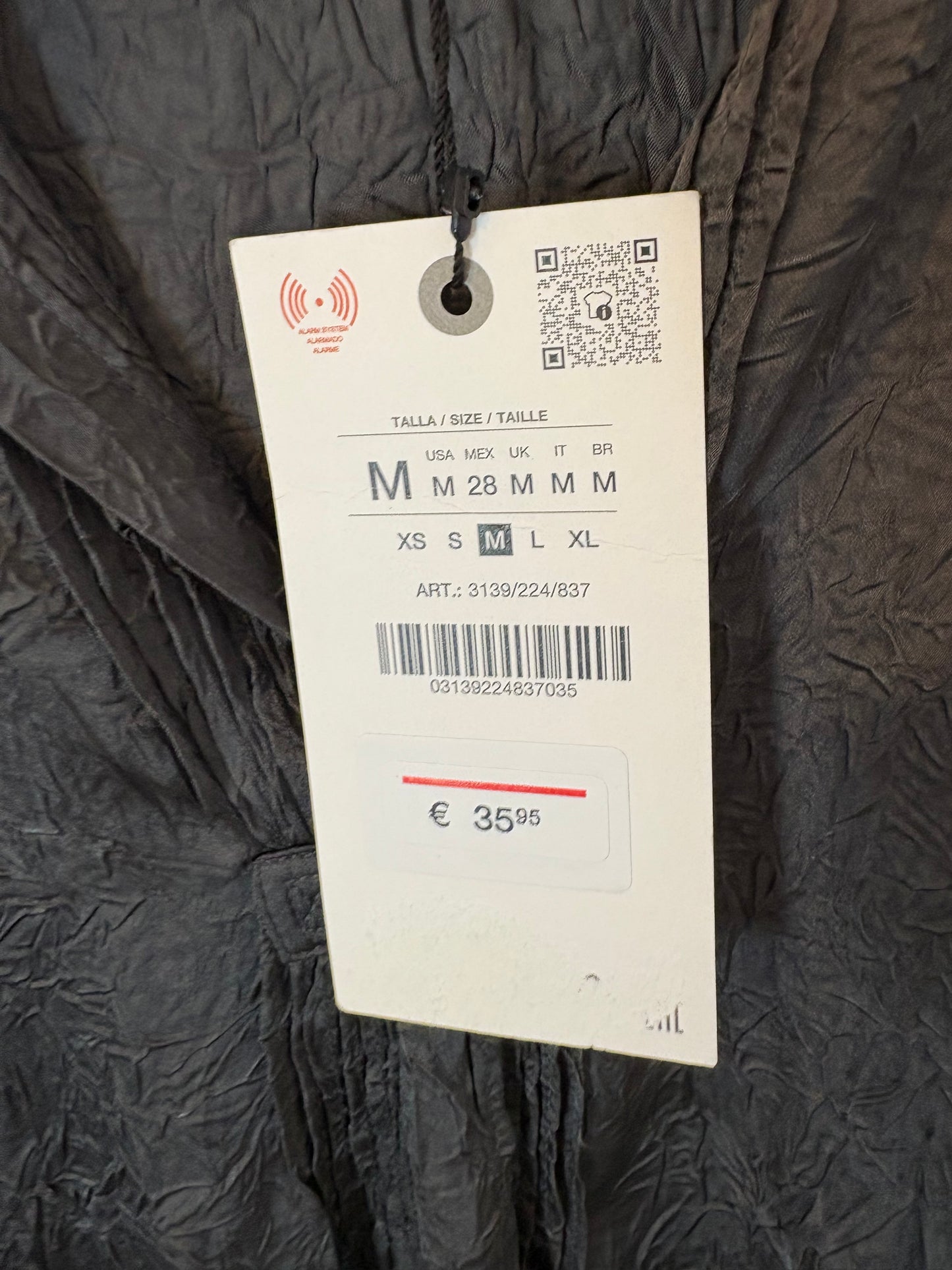 ZARA. Blusa gris textura