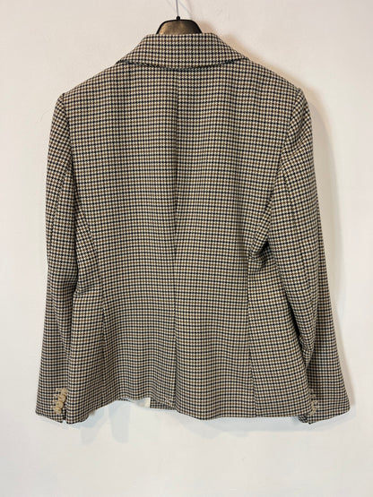 H&M. Blazer pata de gallo tonos azules y beiges. 38