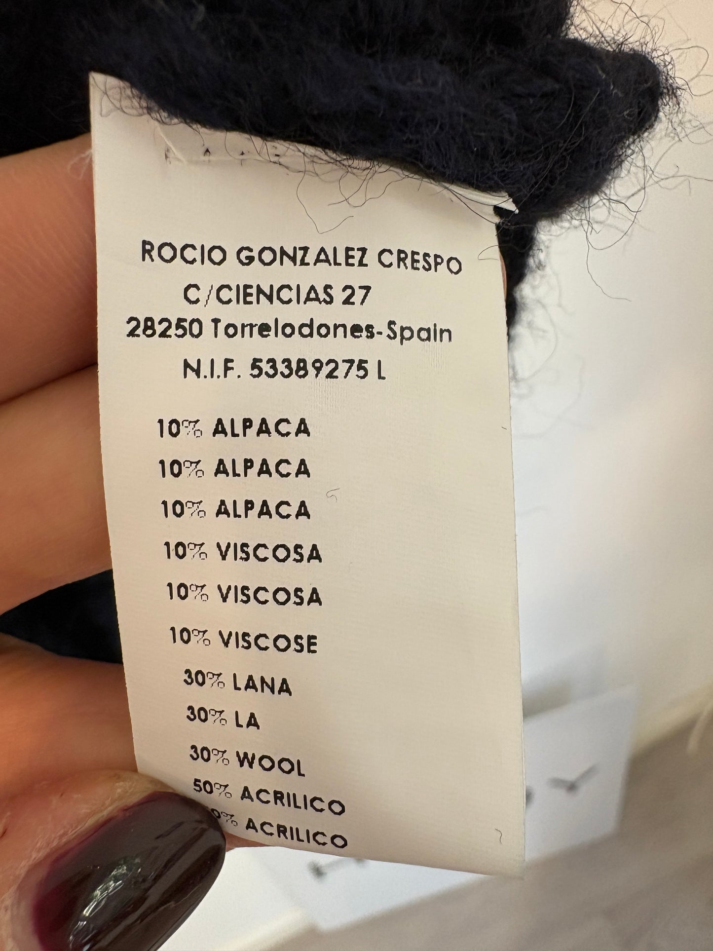 FRAMBUA. Blue chunky knit jacket. TS/M