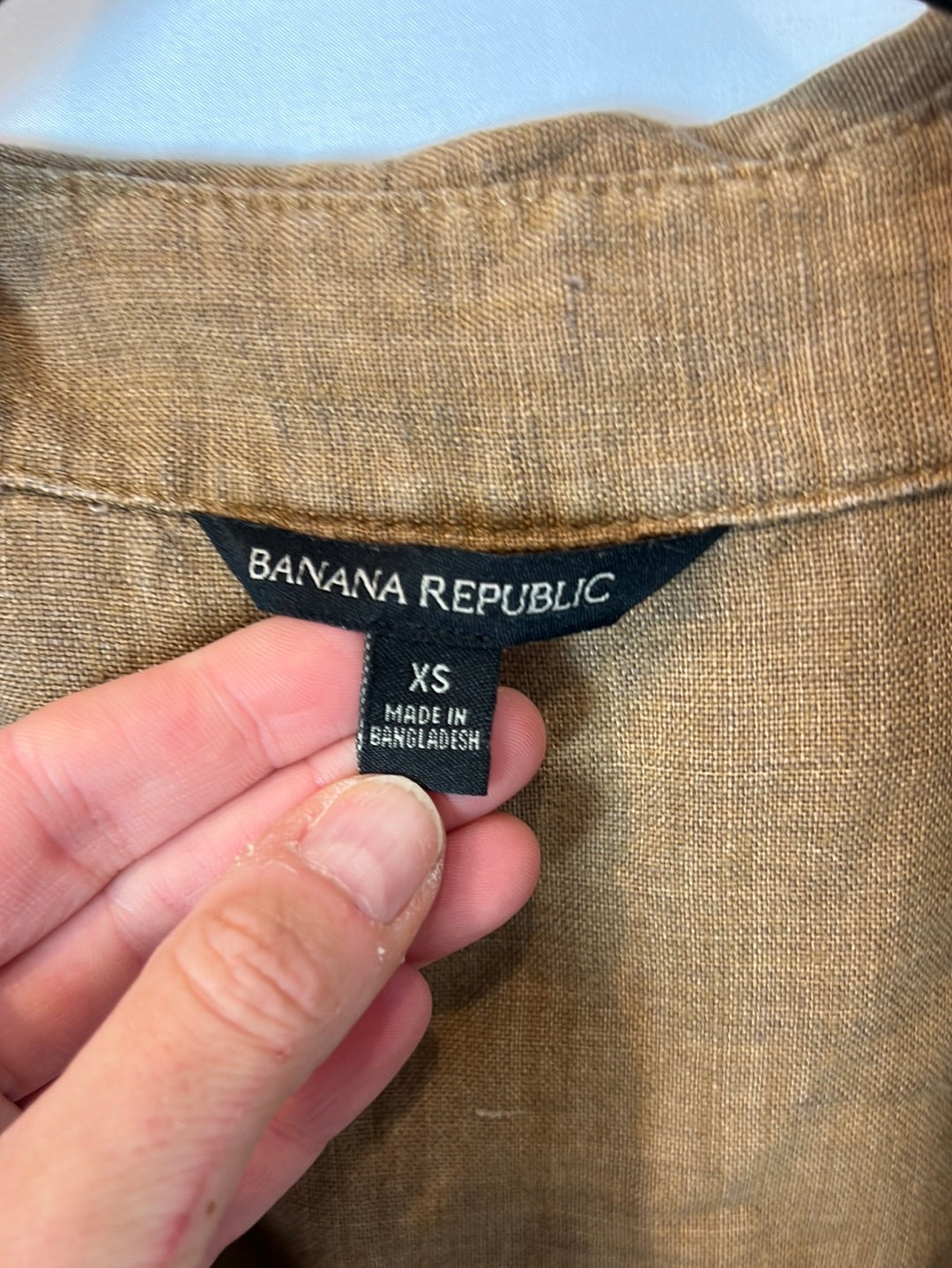 BANANA REPUBLIC. Vestido midi marrón marrón. T XS