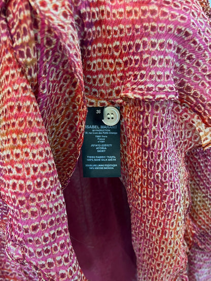 ISABEL MARANT. Printed silk wrap skirt, size 36