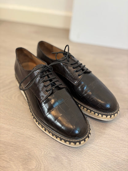 CASTAÑER. Leather shoes with textured soles. Size 38