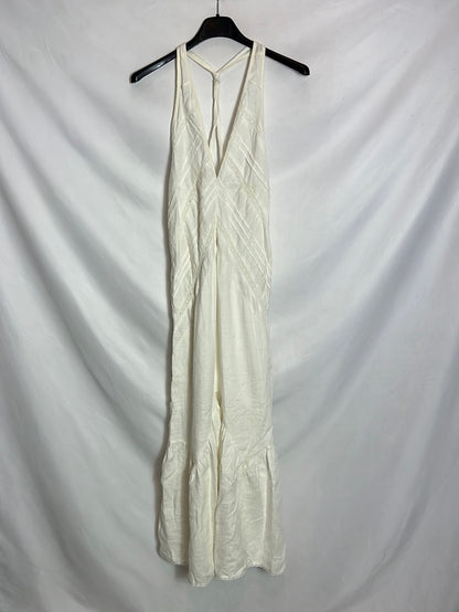 Long linen and charm dress. TS
