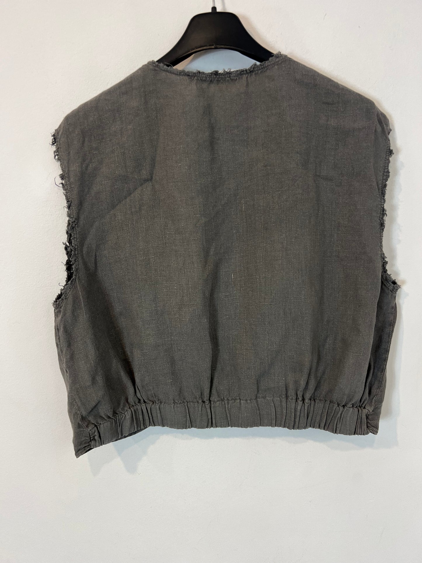 ZARA. Total look gris lino T.s/m