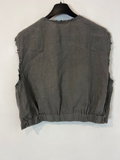 ZARA. Total look gris lino T.s/m