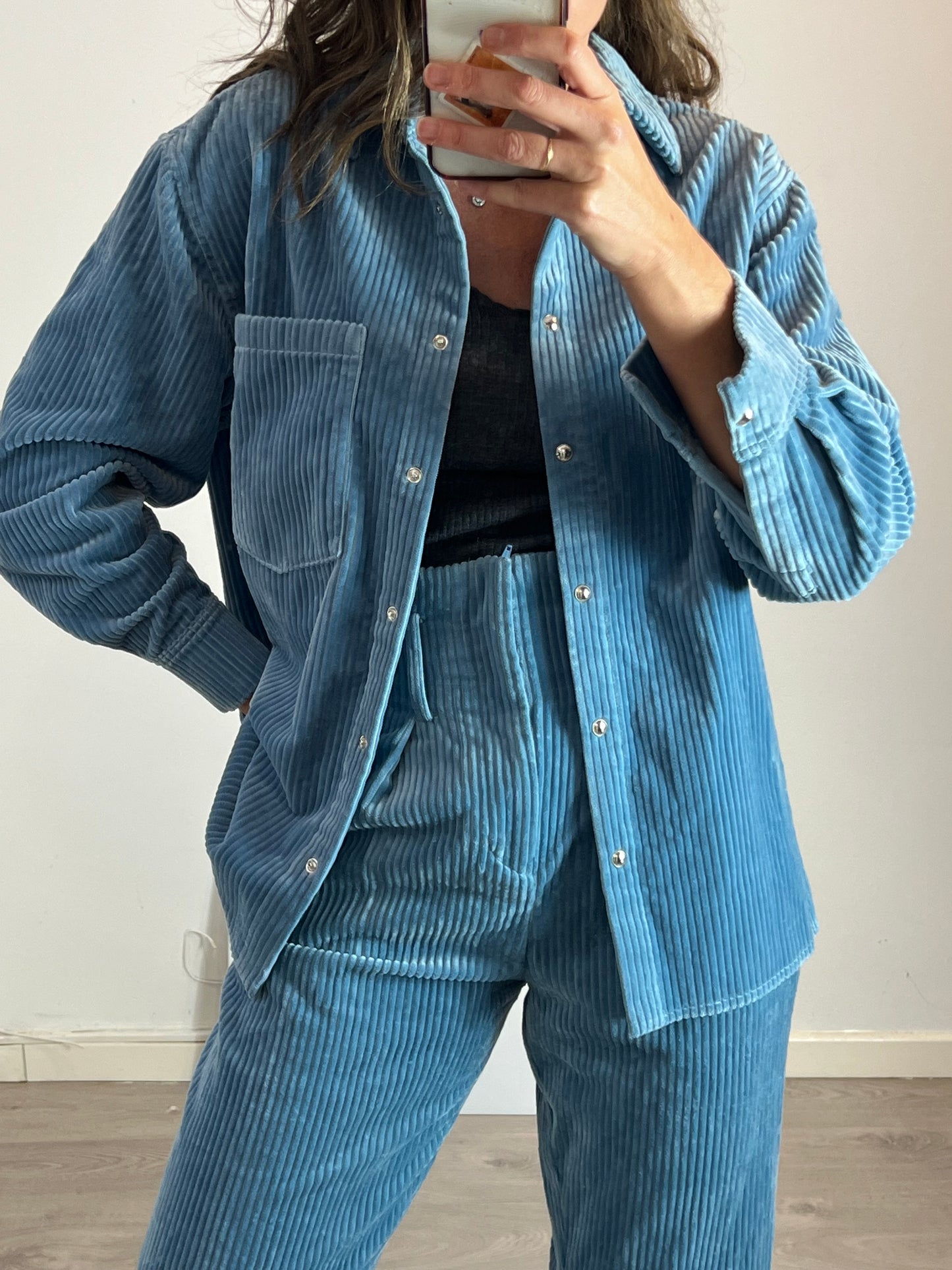 IRO. sobrecamisa pana azul T.34