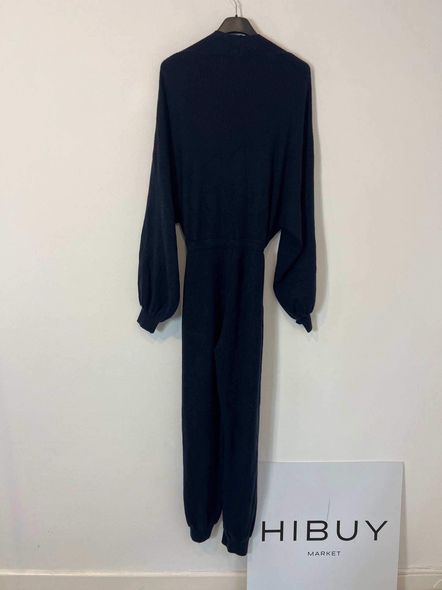 ZARA. Mono azul canalé T.s