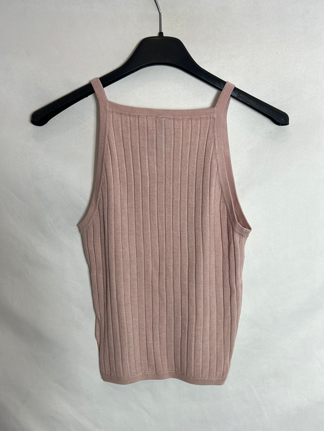 H&M. Top rosa canalé T.xs