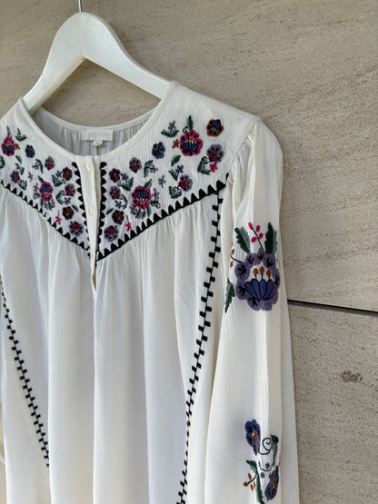 LOUISE MISHA. Blusa  fluida bordados
