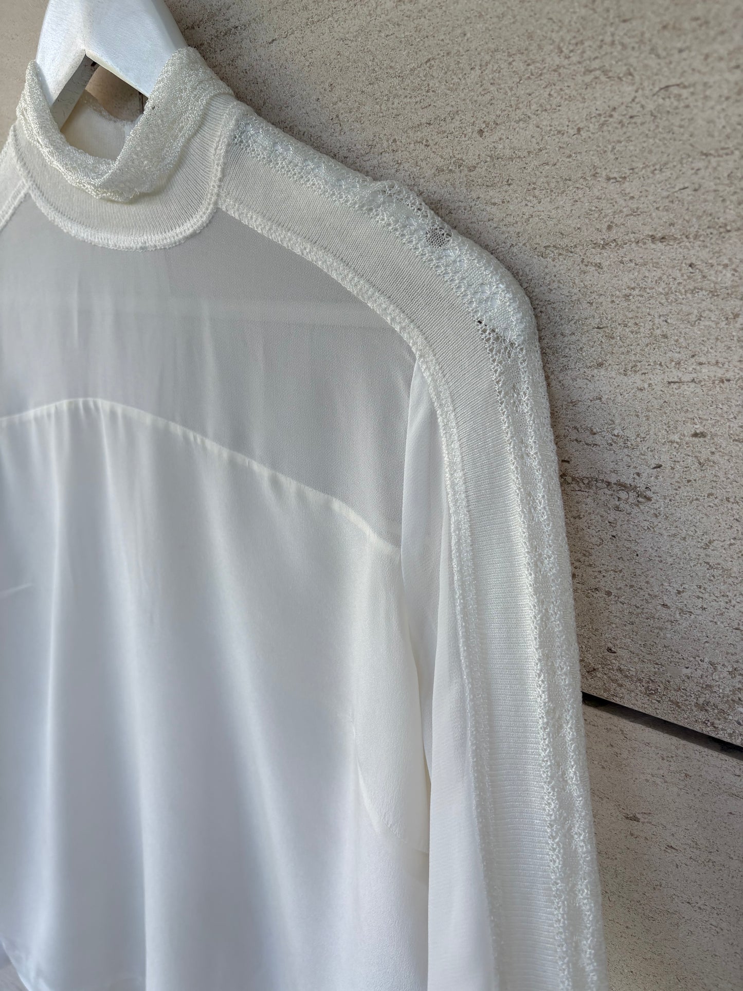 SANDRO. Top seda texturas T 1 (S)