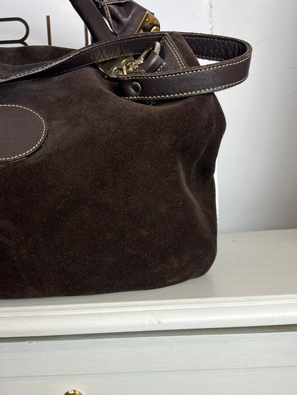 FARRUTX. Bolso piel marrón doble asa