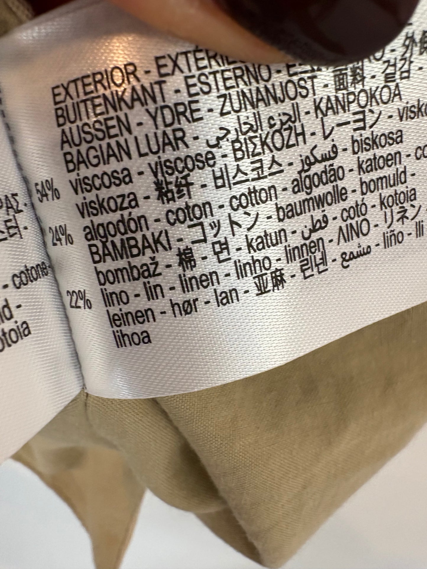 ZARA. Chaleco beige tostado mezcla. T M