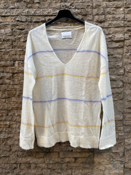 SAMSOE SAMSOE. Jersey crudo rayas mezcla. T S/M