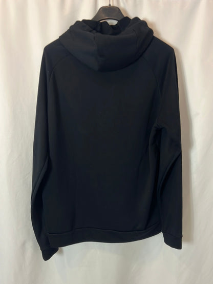 NIKE. Sudadera negra logo con capucha. T M