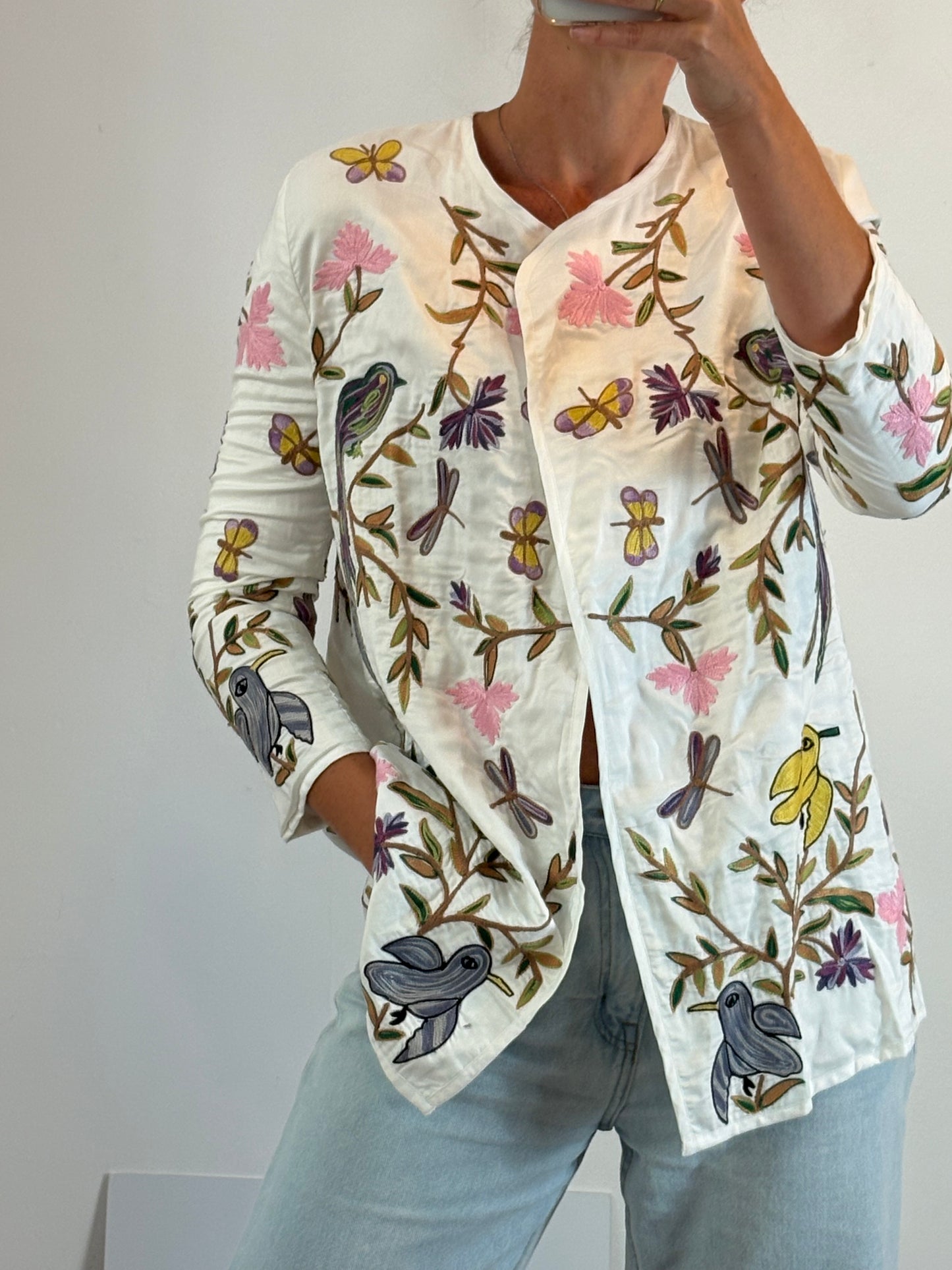 FORTE FORTE. Chaqueta blanca bordada T.0(xs/s)