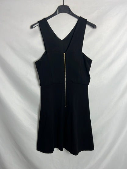SANDRO. Short black stretch dress. Size 1 (S)