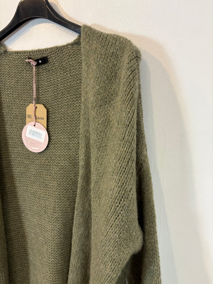 OTRAS. Chaqueta punto verde jaspeado. T S/M