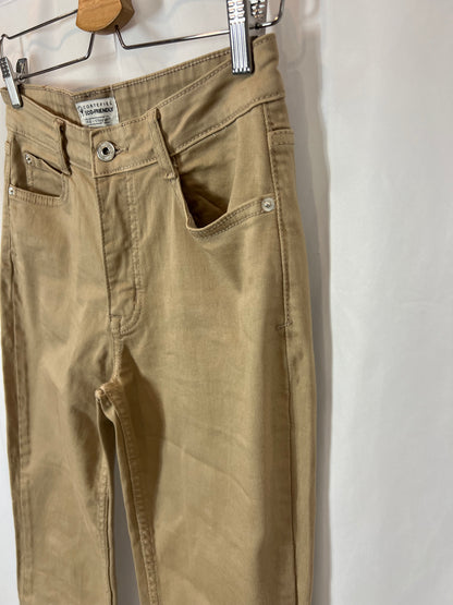 CORTEFIEL. Dark beige straight-leg denim. Size 36