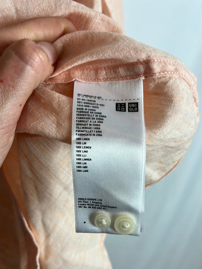 UNIQLO. Pastel flecked linen shirt. XS