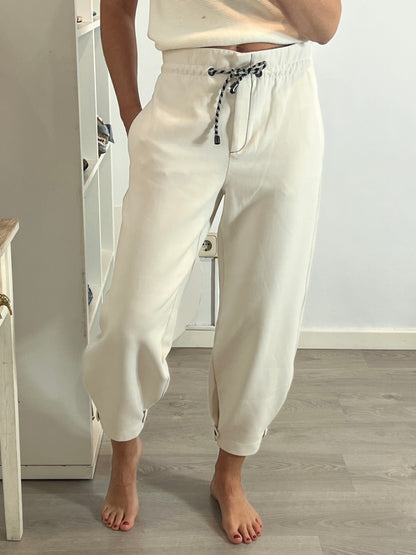 UTERQÜE. Beige slouchy Ts pants