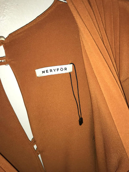 MERYFOR. Vestido corto punto seda caldero