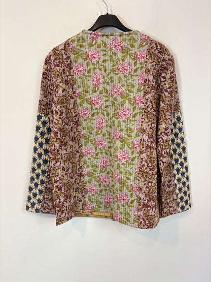 Chaqueta estampado multicolor textura reversible