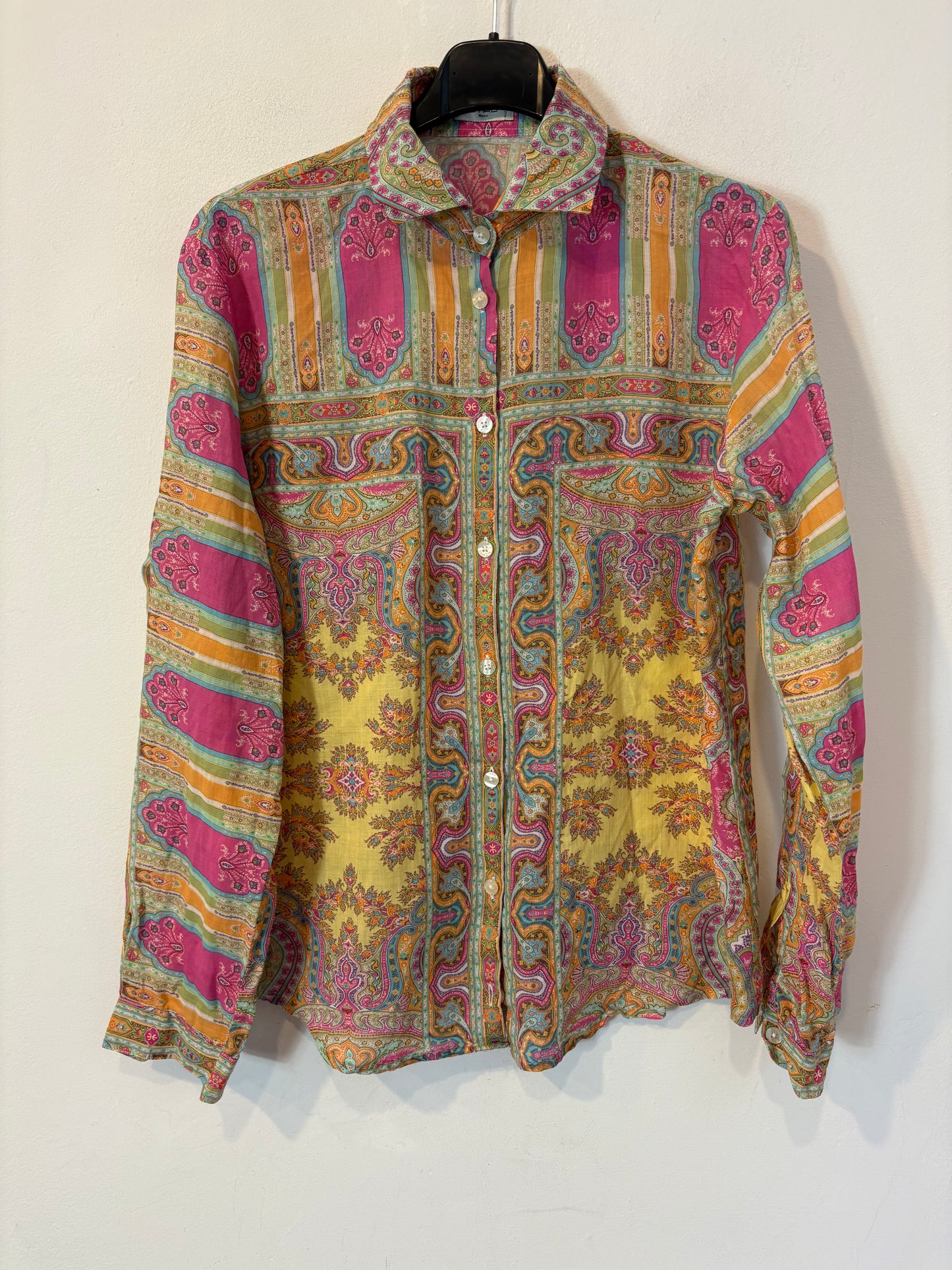 ETRO. Camisa estampado colores lino