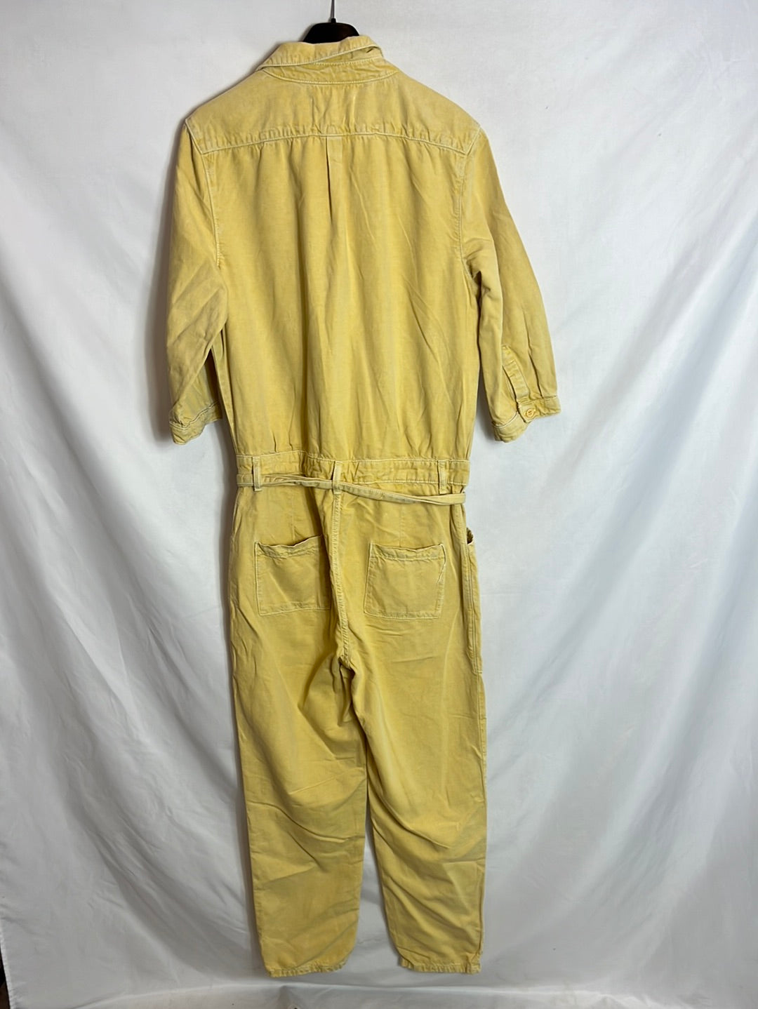 BA&SH. Mono amarillo denim efecto desgastado. T 3(M)