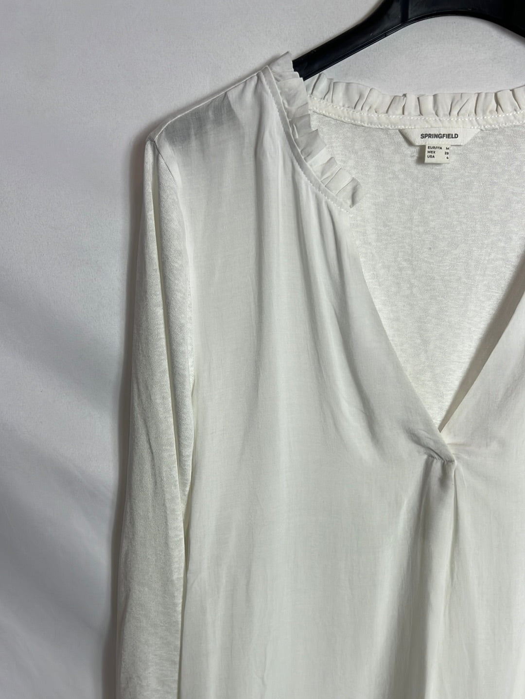 SPRINGFIELD. Top manga larga doble textura. T M