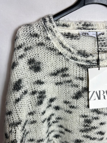 ZARA. Jersey bicolor apertura. T M