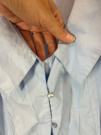 UNIT. Camisa azul detalle cuello. T M