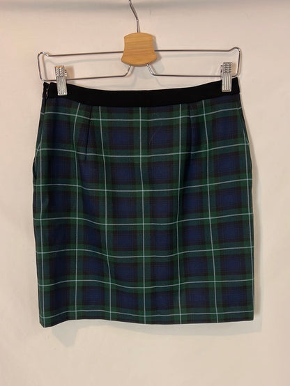 CLAUDIE PIERLOT. Falda corta cuadros . T 36