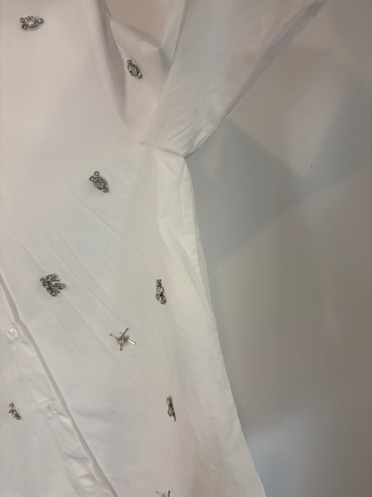 ZARA. White beaded shirt. TS