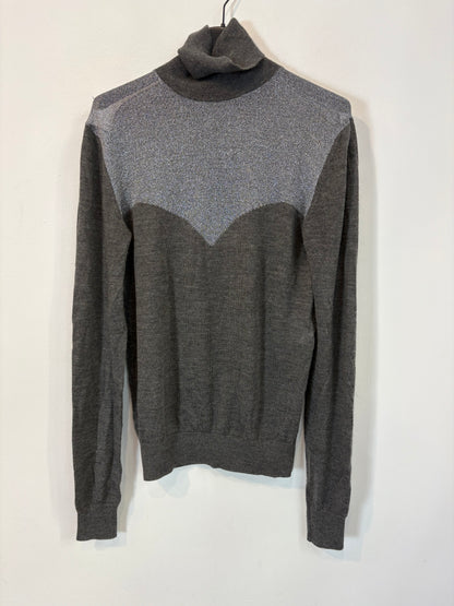 STELLA McCARTNEY. Contrast cashmere and silk sweater. T 40 (S/M)