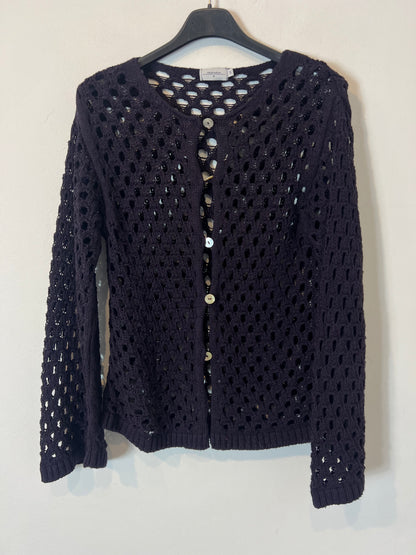 RENATTA&amp;GO. Eggplant crochet jacket. T.S.