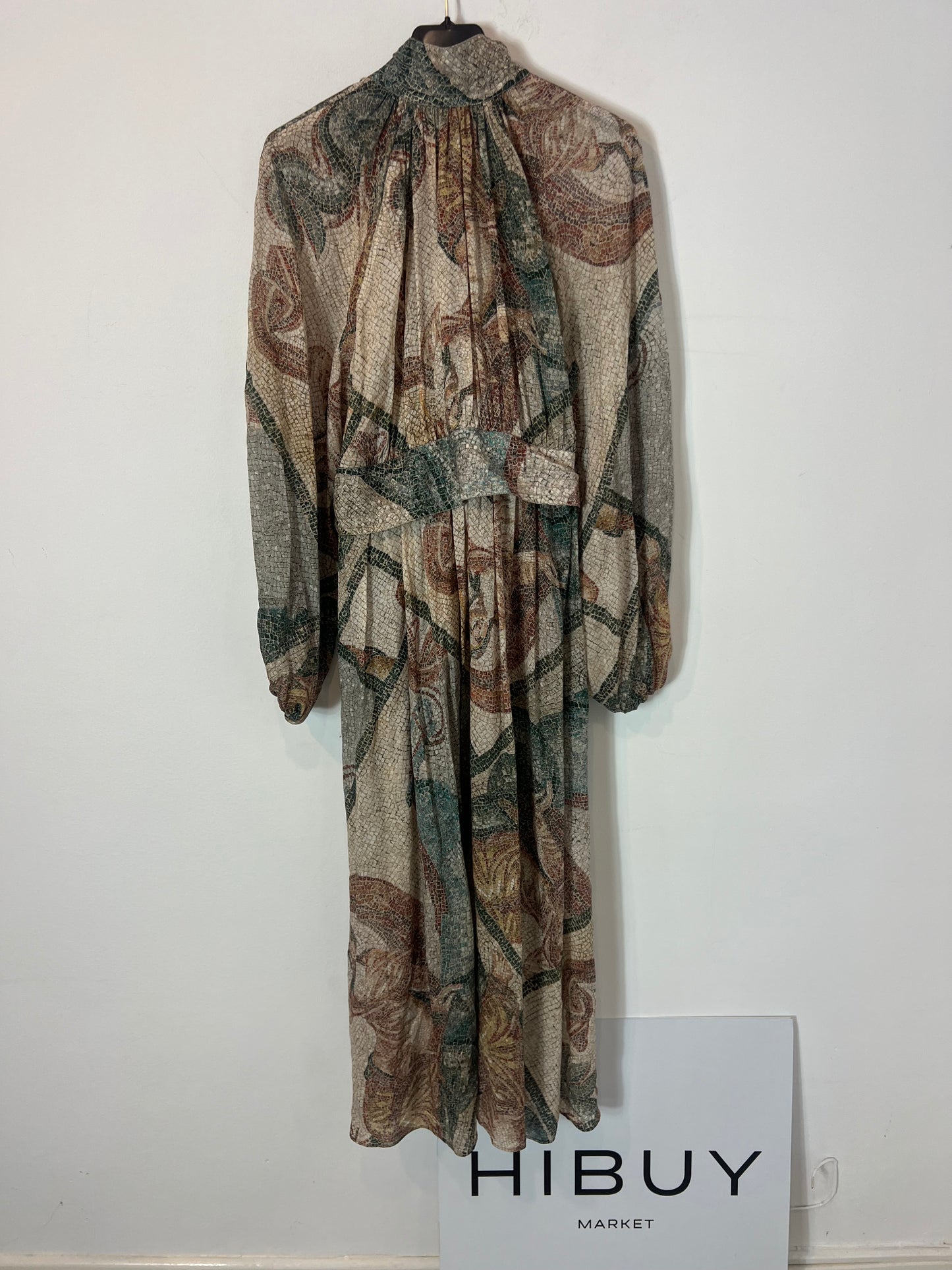 H&amp;M. Brown printed bow dress. TS