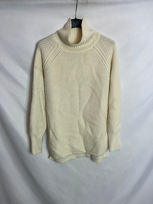 BANANA REPUBLIC. Jersey beige cuello vuelto. T M