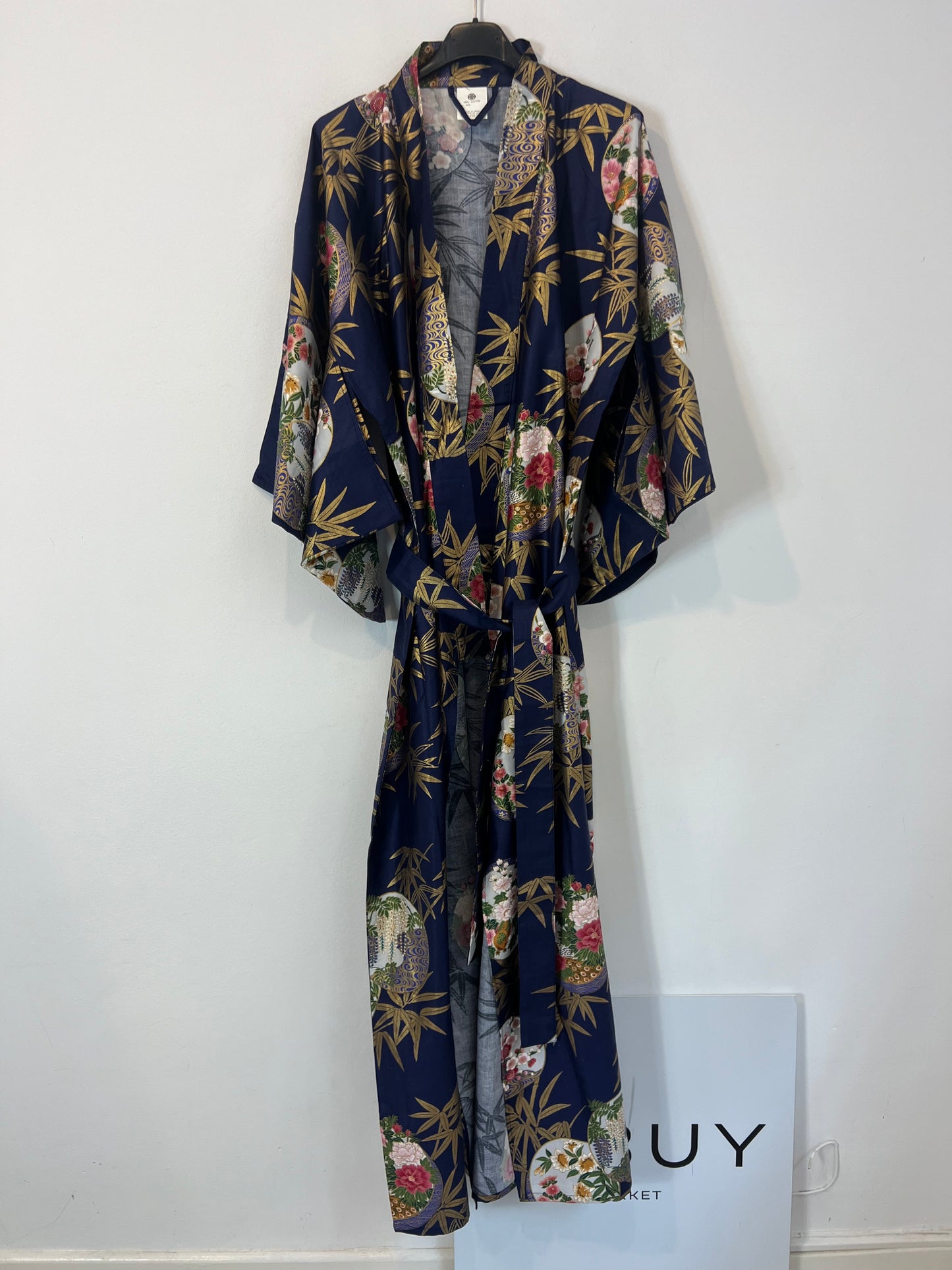OTRAS. Kimono japonés azul estampado. T U