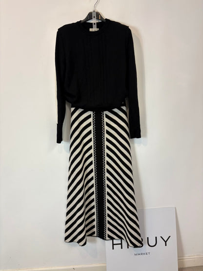 PANAMBI. Conjunto falda y jersey bicolor
