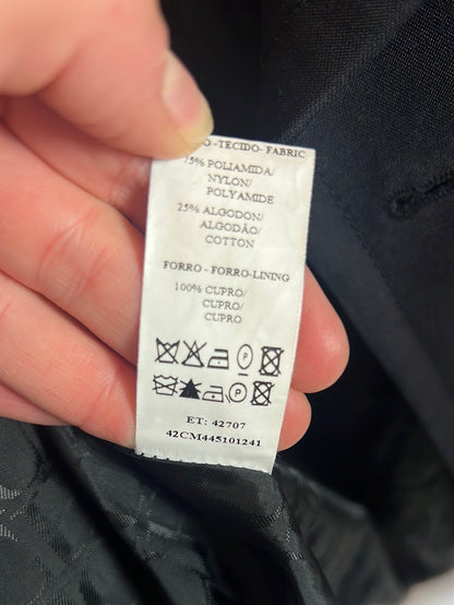 CAROLINA HERRERA. Abrigo cruzado azul oscuro T.m (s/m)