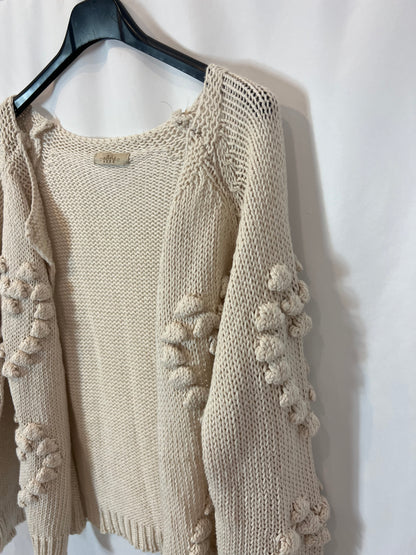 OTRAS. Cárdigan beige bodoques. T M