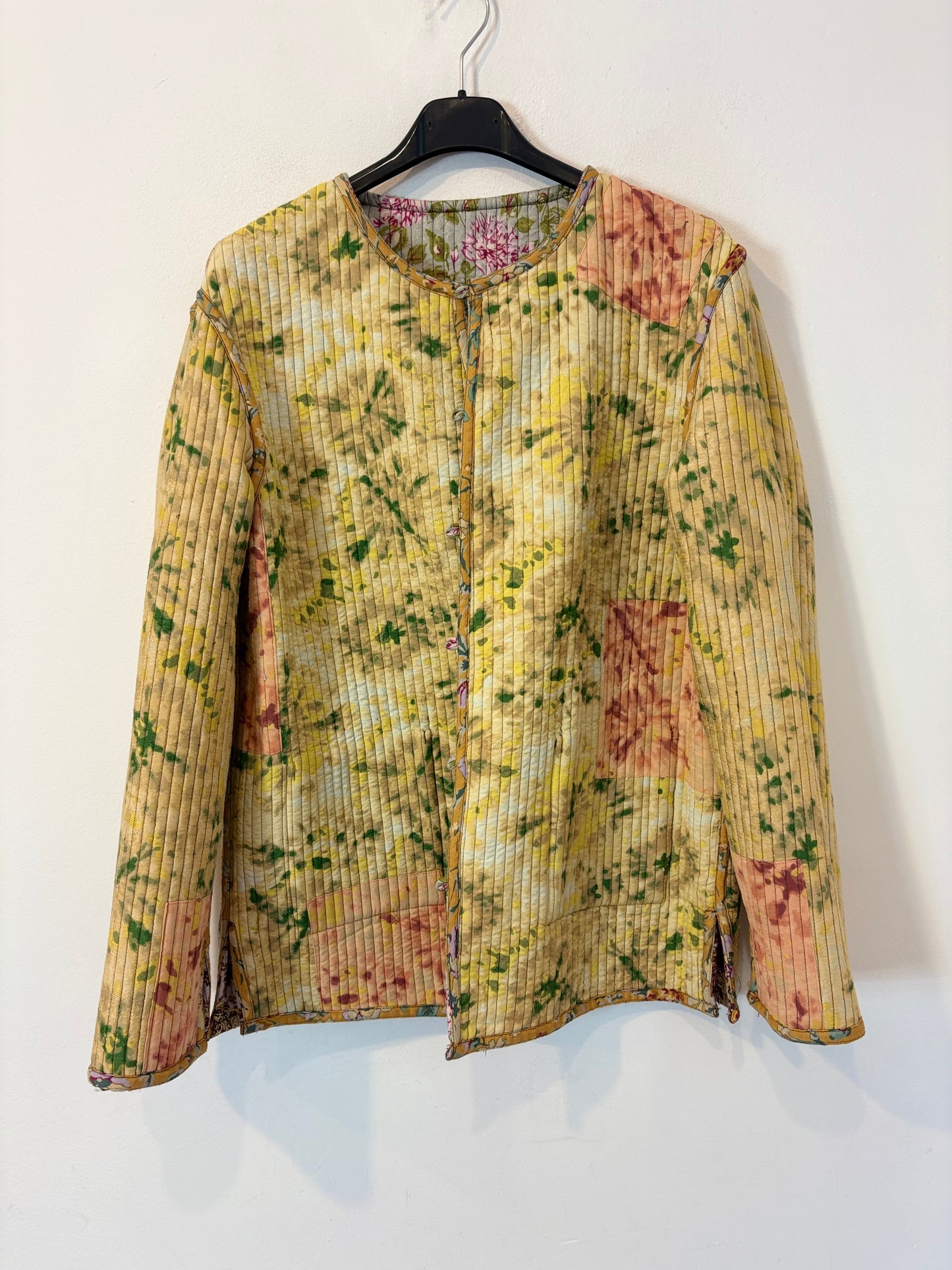 Chaqueta estampado multicolor textura reversible