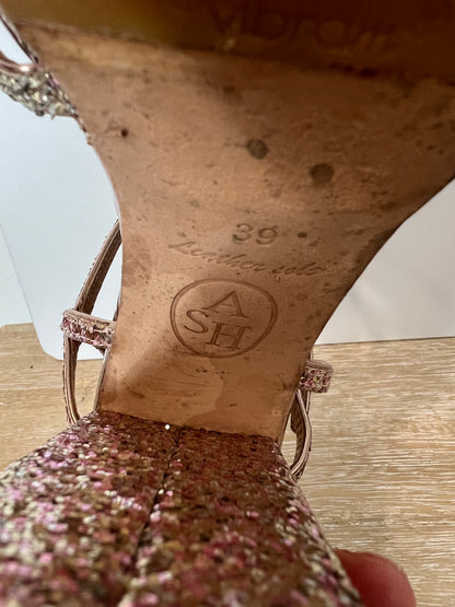 ASH. Sequin platform sandal. T 39