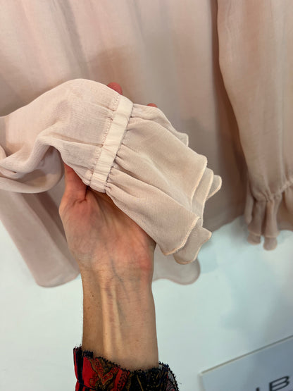 JAVIER SIMORRA. Blusa rosa volante Tu(m)