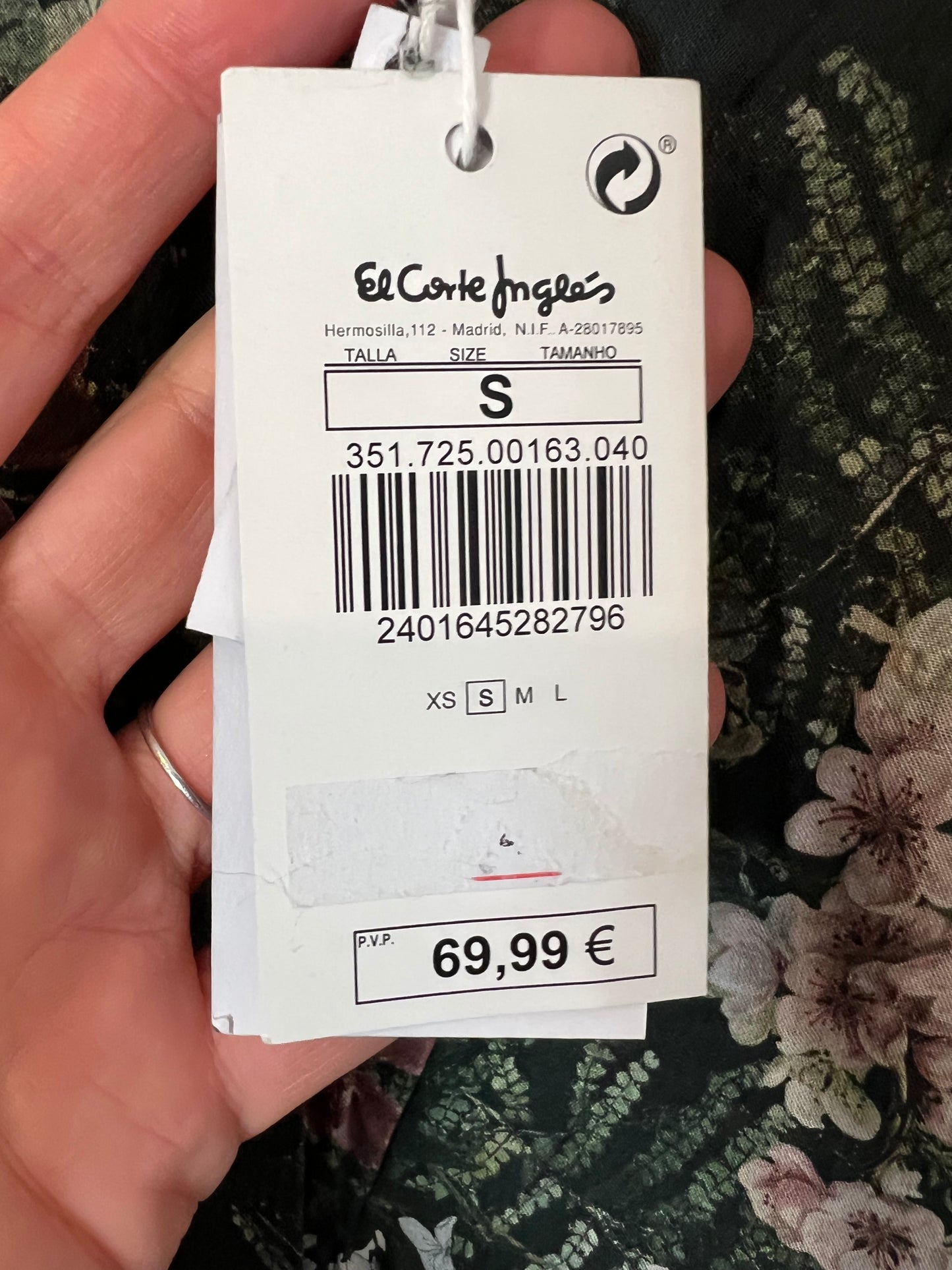 AMITIÉ. Vestido largo estampado fluido. T S