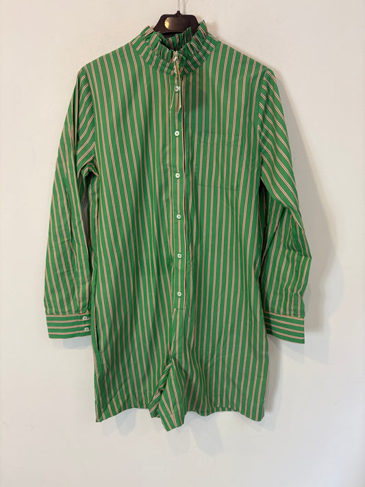 BALZAC. Mono corto verde rayas. T 34